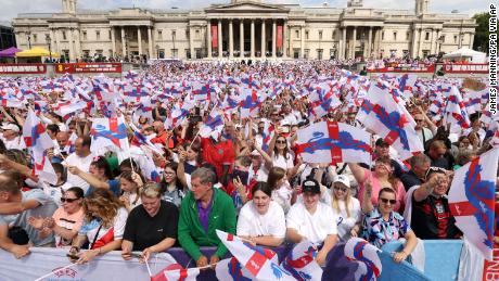 England looks to future as it celebrates Women's Euro 2022 victory at packed out Trafalgar Square