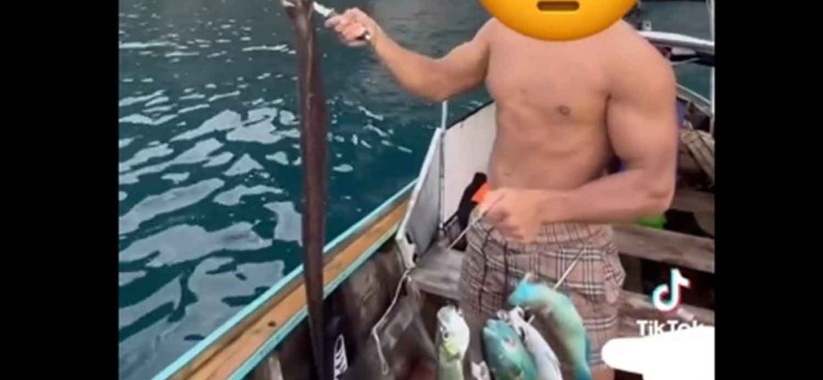 Foreigner in hot water for TikTok fishing video