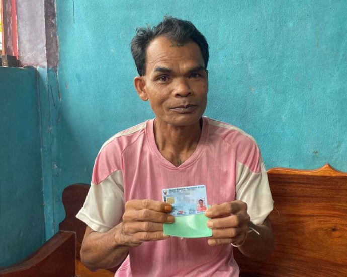 Ill man gets 1st ID card at age 48