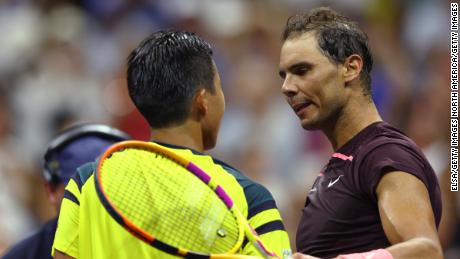 Rafael Nadal drops first set but rallies to defeat Rinky Hijikata at US Open