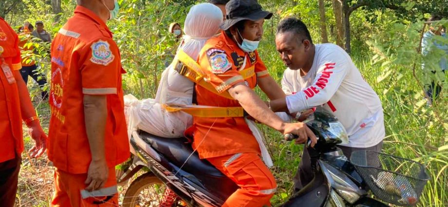 Rescuer has dead body as pillion rider for 5km trek out of forest