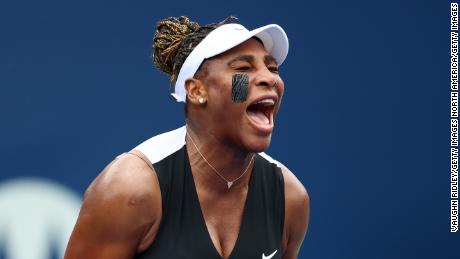 Serena Williams claims her first singles win in more than a year at the Canadian Open