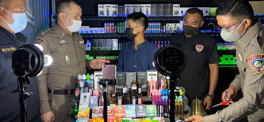 Streamer arrested, e-cigarettes seized in Songkhla