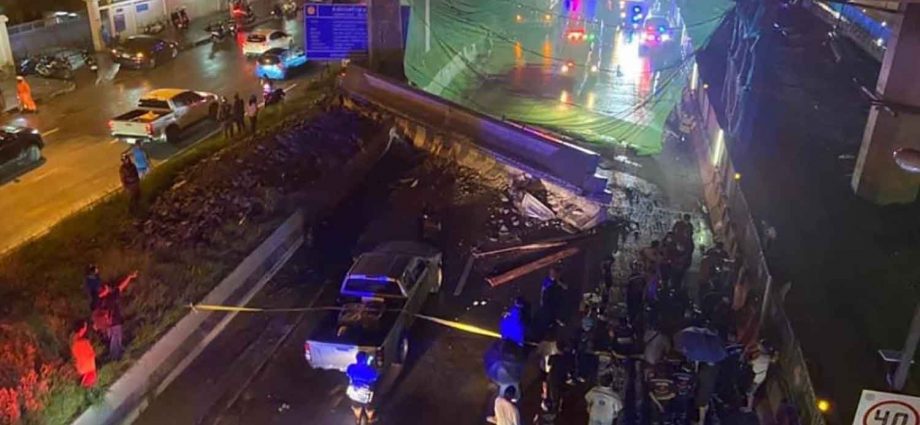 U-turn bridge collapse kills two on highway