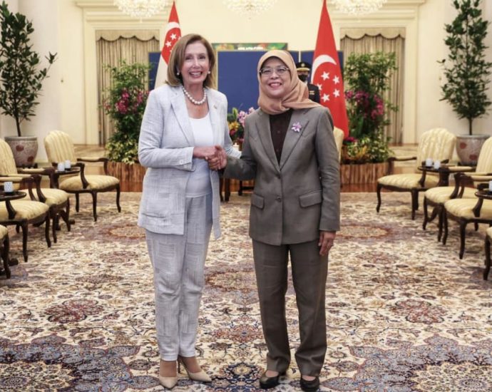 Visitng US Speaker Nancy Pelosi meets Singapore leaders