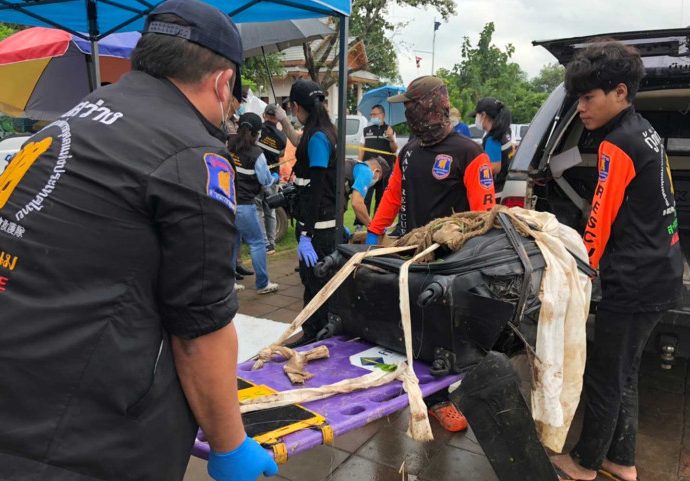 Body of woman stuffed in suitcase found floating in Mekong River