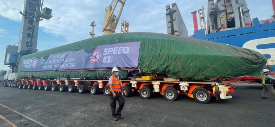 China-made trains for Indonesia’s first high-speed railway arrive in Jakarta