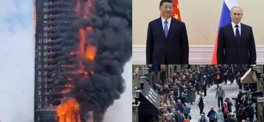 Daily round-up, Sep 16: Fire engulfs office tower in China; US concerned about 'deepening relationship' between Xi and Putin