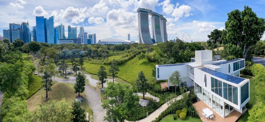 How would you like to spend the night at Gardens by the Bay – in a shipping container hotel?