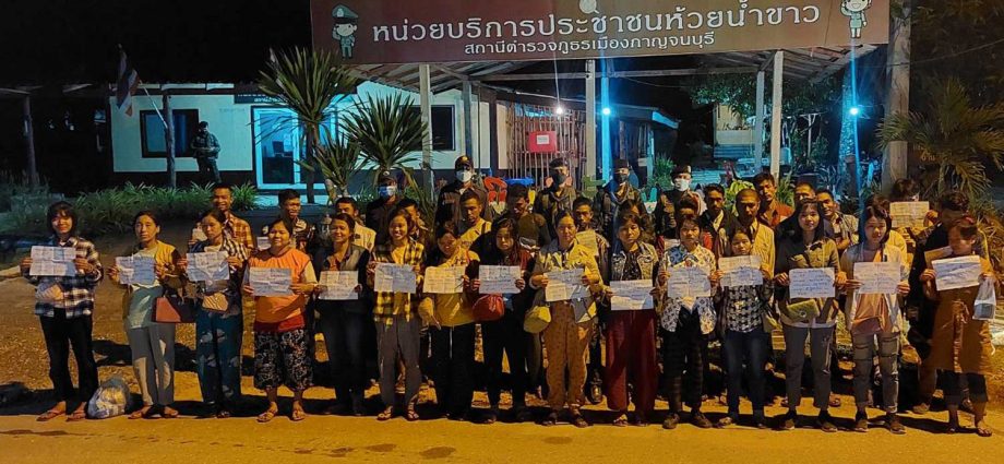 Job seekers from Myanmar arrested in Kanchanaburi