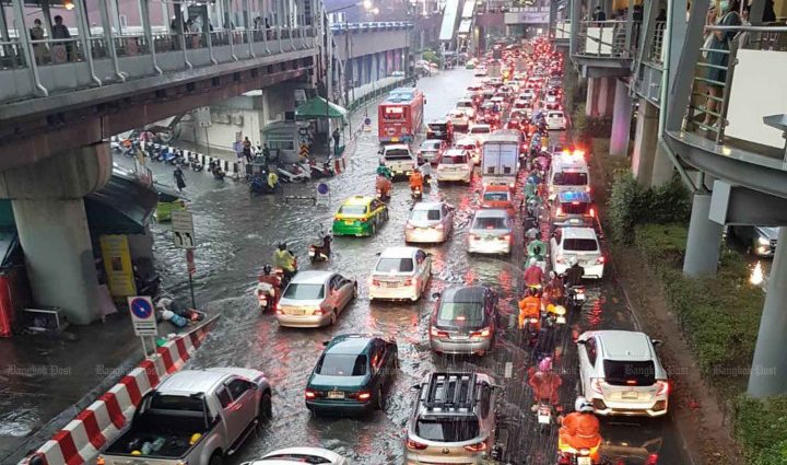 Many Bangkok streets flooded