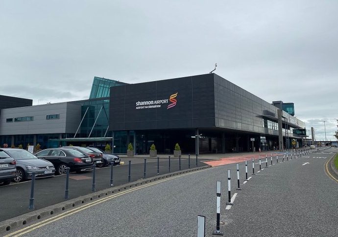 The roar of a US warplane over a civilian Irish airport