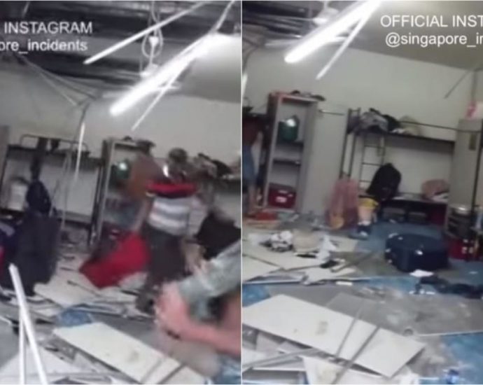 Two workers injured after false ceiling in dormitory rooms collapse