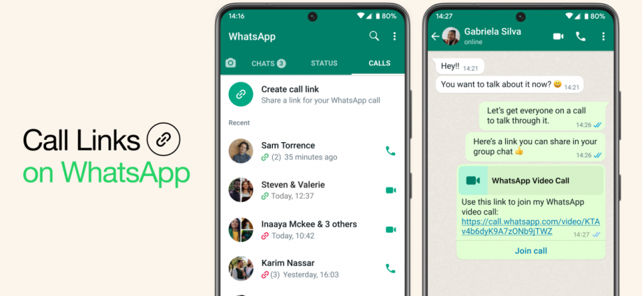WhatsApp is now adding invite links for joining in-app calls