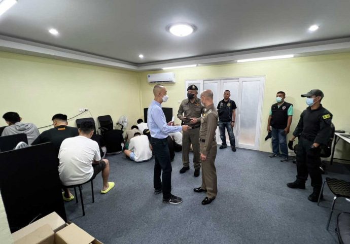 16 Chinese nationals arrested in Pattaya for illegal money-lending