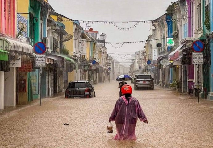 Air travel in Phuket disrupted by floods, intercity buses not affected