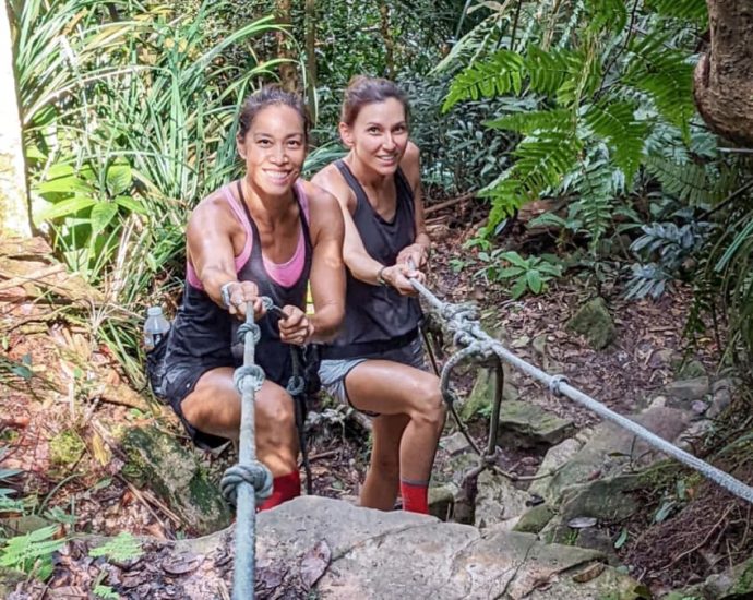 Former national athletes Joscelin Yeo and Zhang Tingjun are now teaching kids how to survive in the wild