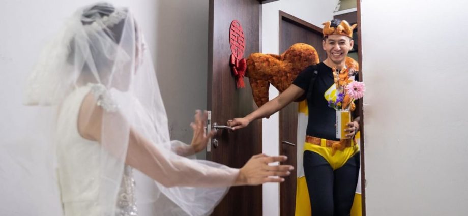 Growing up in costumes, getting married in the same way — this is life as a mascot maker