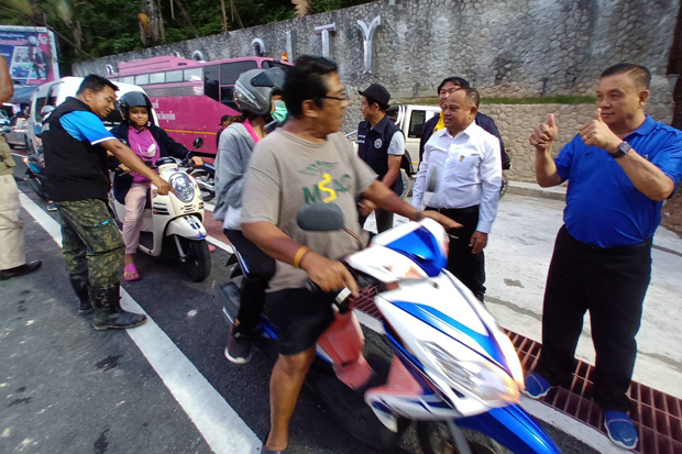 Patong hill road reopens for motorcycles
