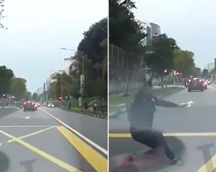 Police investigating case of man seen in viral video running into car’s path in Serangoon North