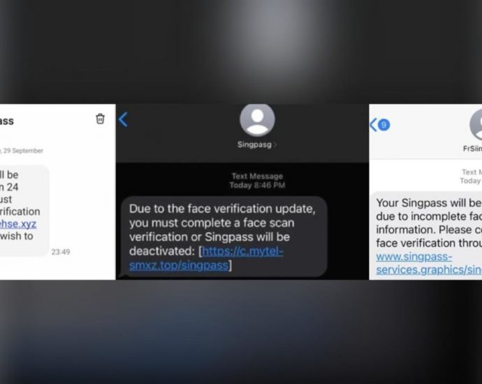 Police warn of SMS phishing scams involving Singpass