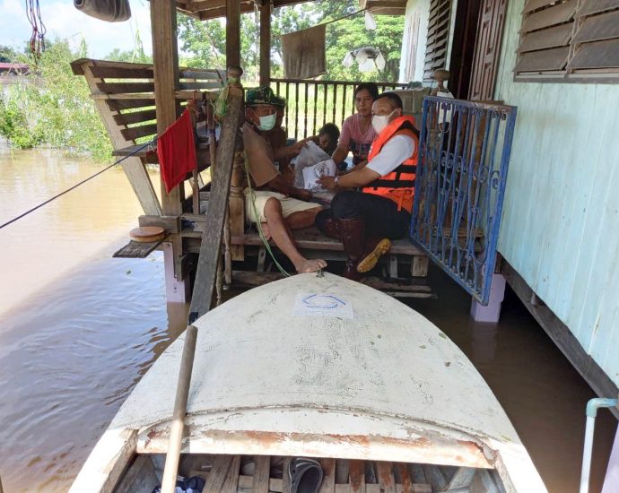 River overflow floods Mae Sai in Chiang Rai