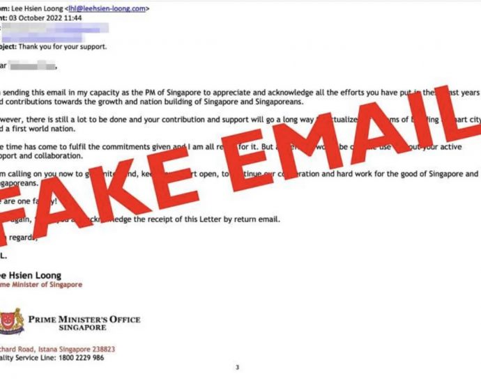 Scammers target S’pore Prime Minister in fake email scam