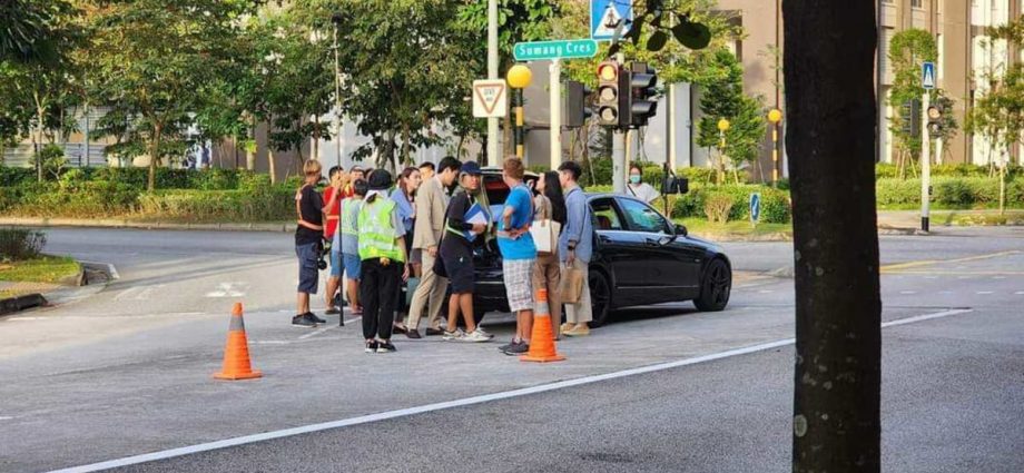 Video of man wielding sword in Sumang Lane was scene being filmed for Channel 8 drama