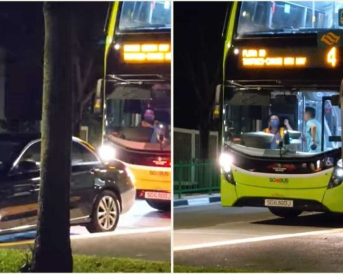 Car driver’s ‘thuggish’ actions against SBS bus driver lead to public nuisance charge