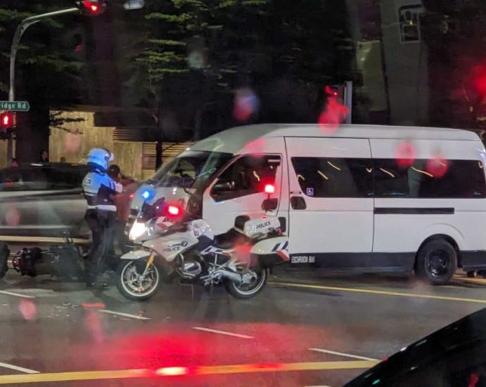 Motorcyclist taken to hospital after accident along Havelock Road