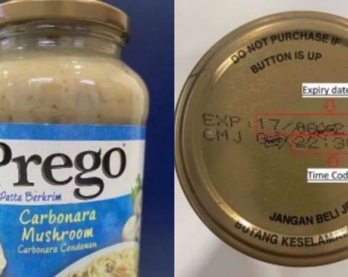 Prego Carbonara Mushroom Pasta Sauce recalled due to product spoilage: SFA