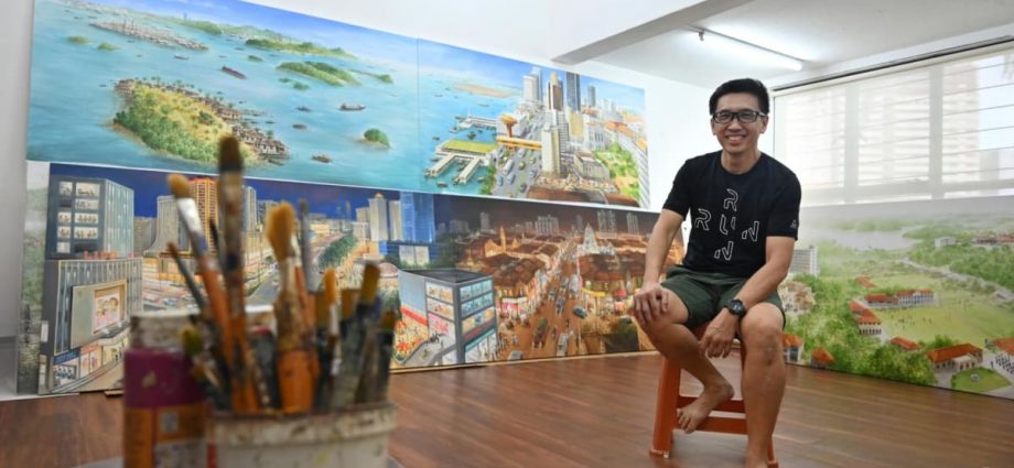 'I paint from imagination': Artist Yip Yew Chong on his 60m painting of historical Singapore scenes