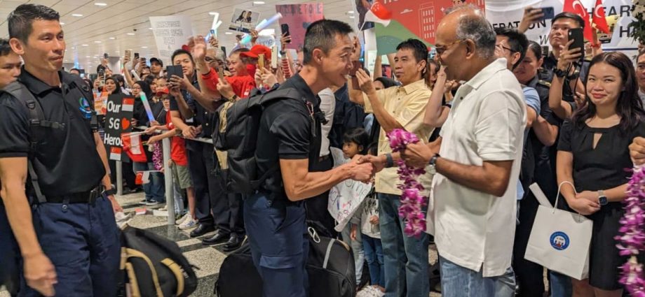 A hero’s welcome for SCDF rescuers returning from quake-hit Türkiye