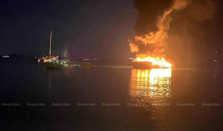 Speedboat catches fire, sinks off Samui, no-one hurt
