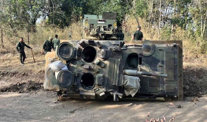 Tank crashes in military drill, killing two