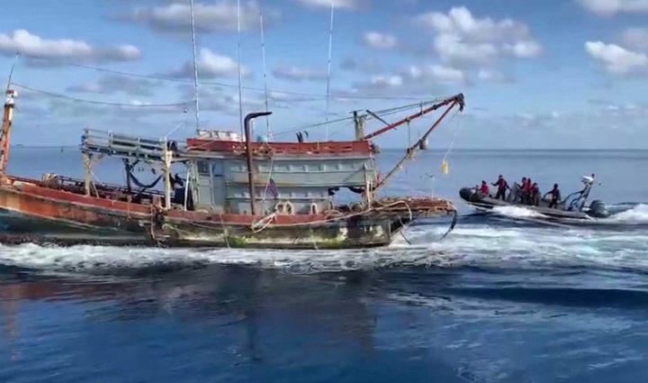 2 Vietnamese trawlers, 11 crewmen seized off Songkhla
