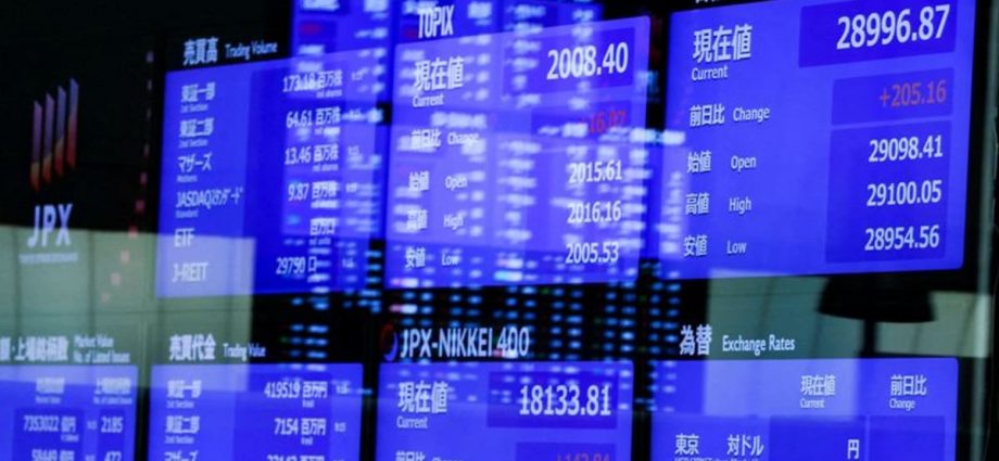 Asian stocks slide, safety shines as bank fears spread