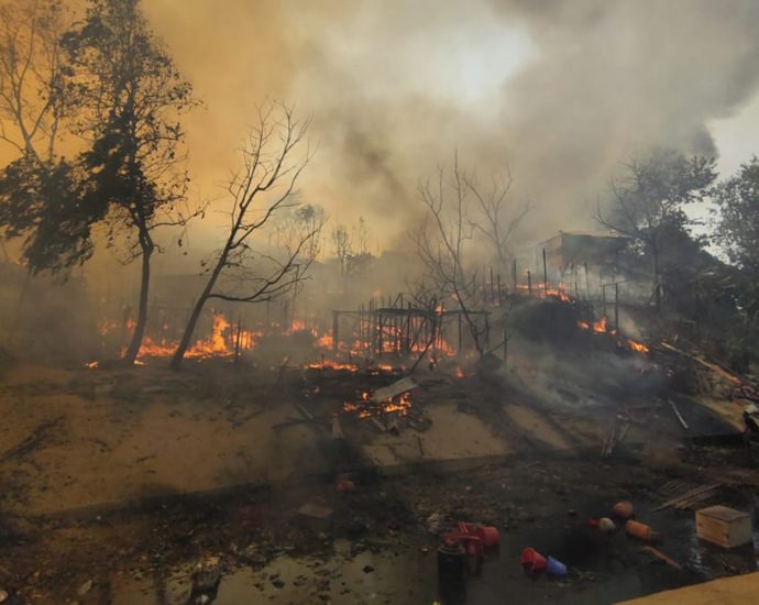 Fire hits crowded Rohingya refugee camp in Bangladesh