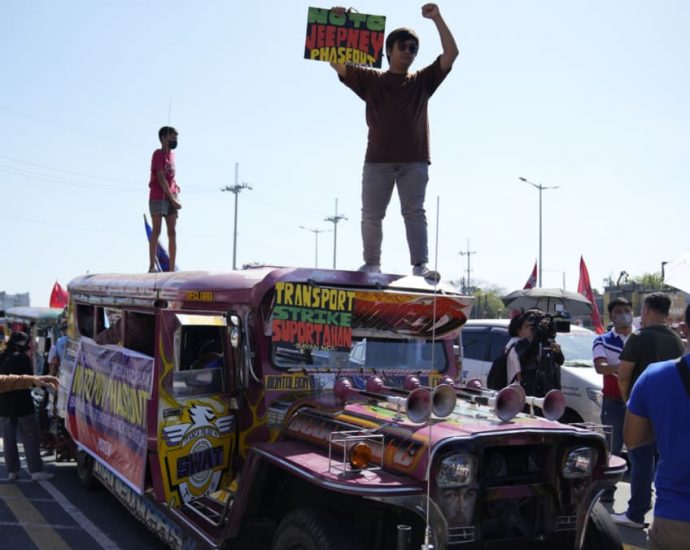 Philippine drivers stage strike over plan to phase out jeepneys, ageing public transport vehicles