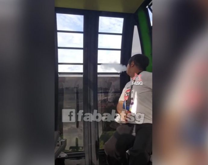 Police report lodged after teens seen smoking, vaping in Sentosa cable car