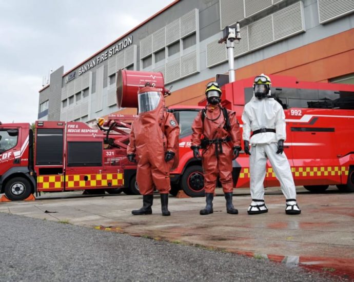 SCDF gets upgraded modular oil tank firefighting system to battle large-scale infernos