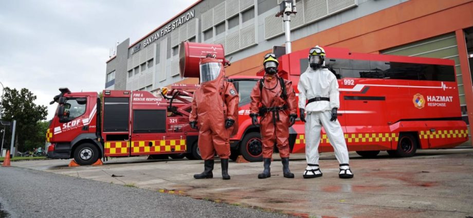 SCDF gets upgraded modular oil tank firefighting system to battle large-scale infernos