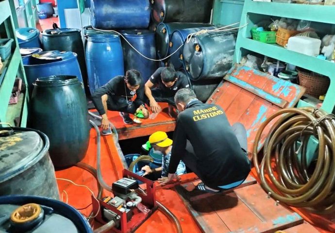 Smuggled petrol seized from boat