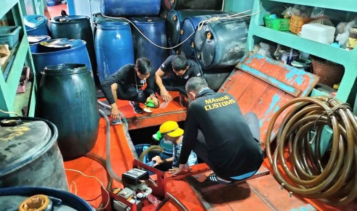 Smuggled petrol seized from boat
