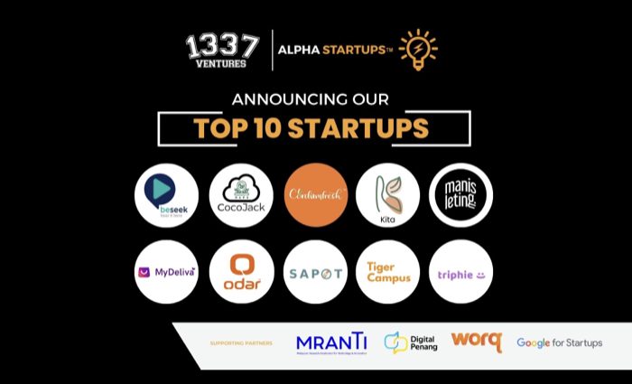 Alpha Startups pre-accelerator Top 10 startups revealed