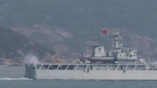 Chinese military rehearsing encirclement of Taiwan