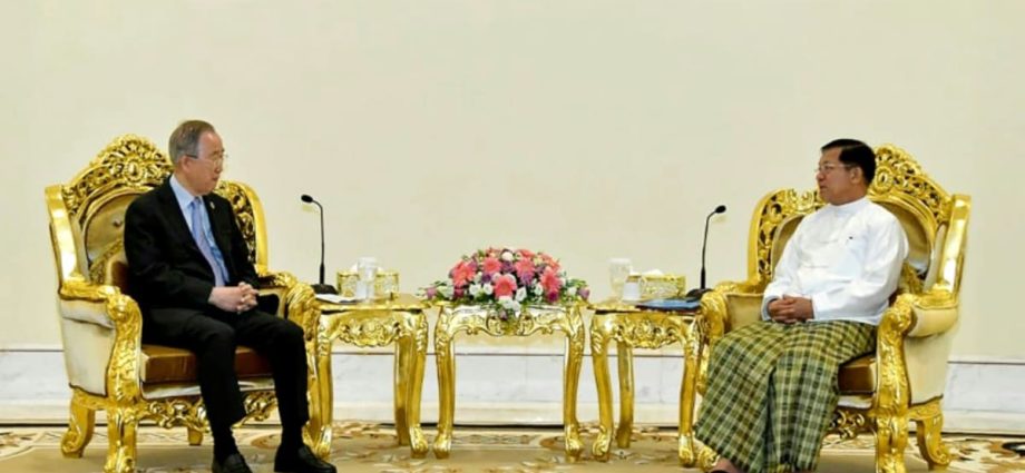 Former UN chief Ban says Myanmar army must take first step to end violence