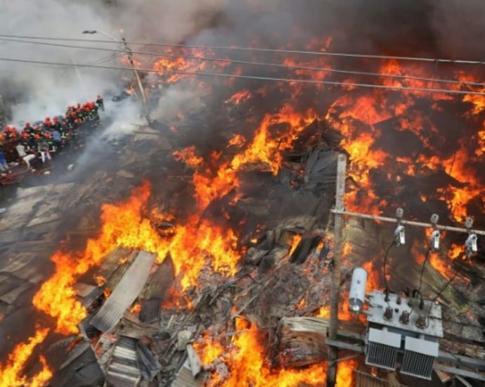 Huge fire engulfs market in Bangladeshi capital