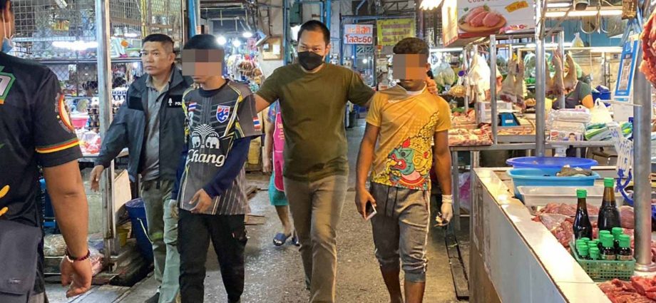 Illegal migrants caught at Pattaya market