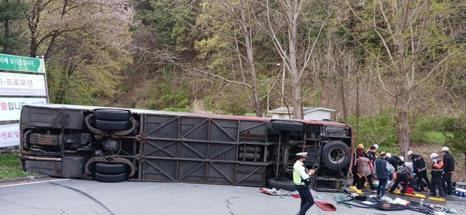 One Israeli killed, dozens injured in bus accident in South Korea